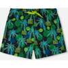 Swim Trunks, Green Jungle On Black - Swim Trunks - 1 - thumbnail
