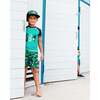 Swim Trunks, Green Jungle On Black - Swim Trunks - 2