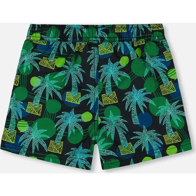 Swim Trunks, Green Jungle On Black - Swim Trunks - 4