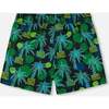 Swim Trunks, Green Jungle On Black - Swim Trunks - 4