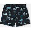 Swim Trunks, Light Blue Beach On Black - Swim Trunks - 4
