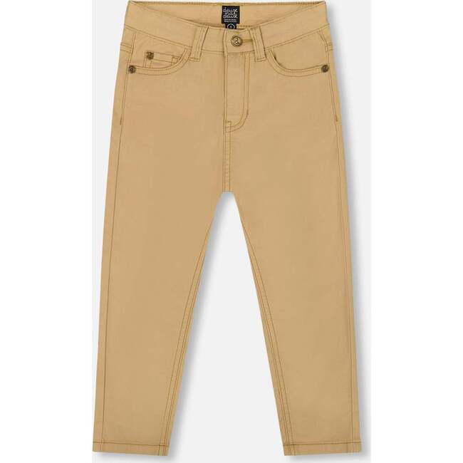 Stretch Twill Pants, Light Golden Beige