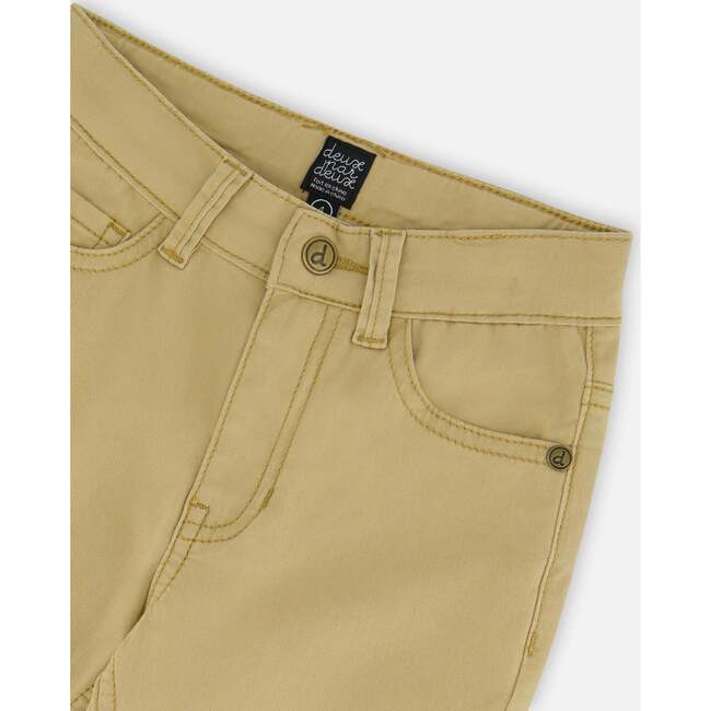 Stretch Twill Pants, Light Golden Beige - Pants - 5