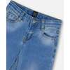 Wide Leg Jeans, Denim Blue - Jeans - 5