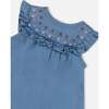 Soft Denim Dress And Bloomer Set, Jeans Blue - Dresses - 4