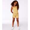 Smocked Tank Top, Pale Yellow And White - T-Shirts - 2