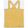 Smocked Tank Top, Pale Yellow And White - T-Shirts - 3