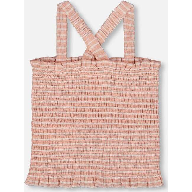 Smocked Tank Top, Light Old Pink - T-Shirts - 3