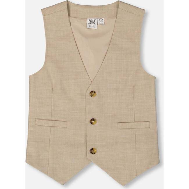 Sleeveless Vest, Light Taupe