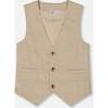 Sleeveless Vest, Light Taupe - Vests - 1 - thumbnail