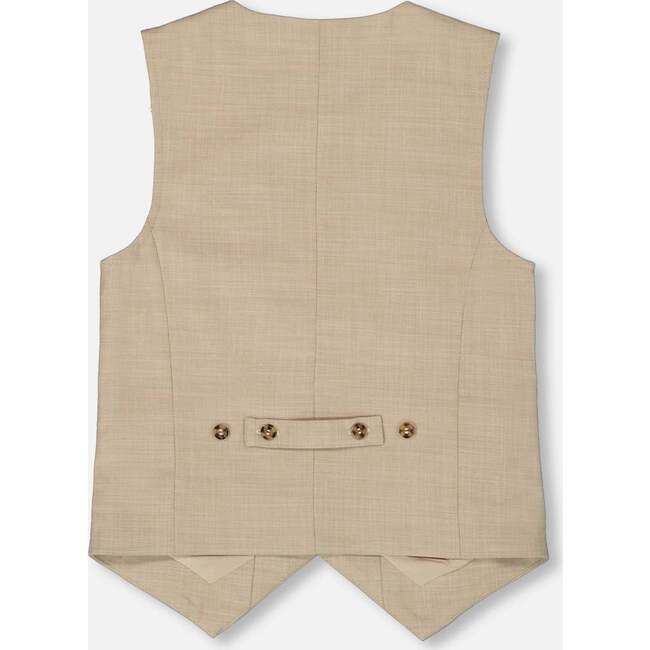 Sleeveless Vest, Light Taupe - Vests - 4