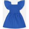 Textured Smocked Dress, Royal Blue - Dresses - 3