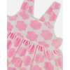 Terry Tank Top And Shorts Set, Vibrant Pink And White - Mixed Apparel Set - 4