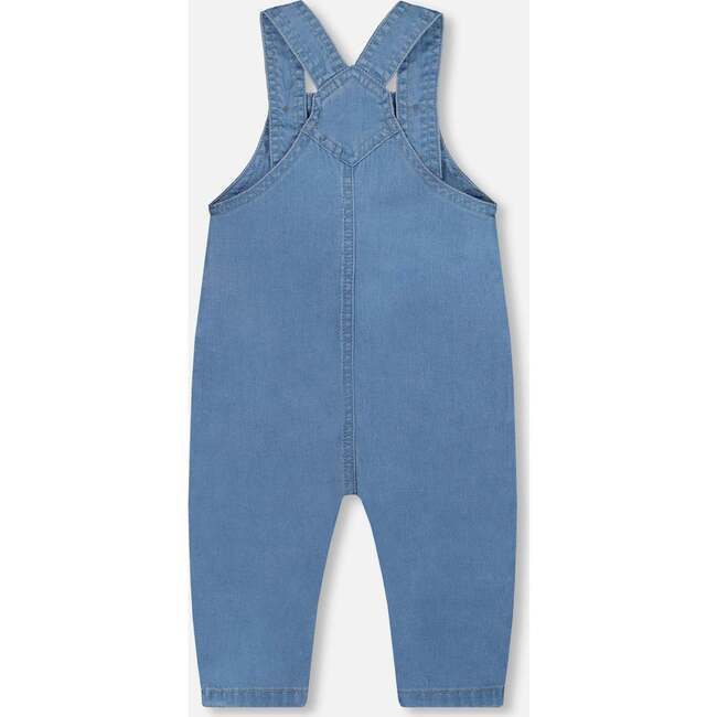 Sleeveless Denim Overalls, Jeans Blue - Overalls - 4