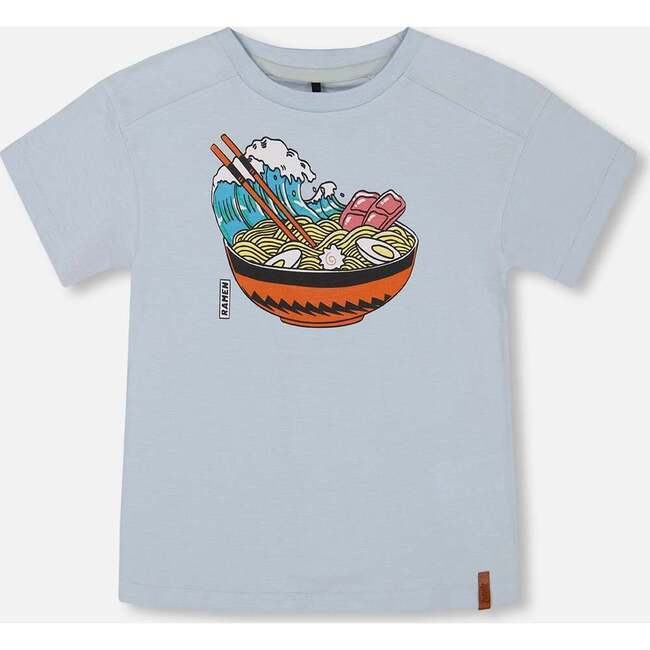 Short Sleeve Graphic Tee, Blue And Ramen