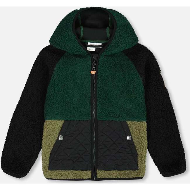 Sherpa Mid-Season Jacket, Black, Forest Green, And Olive