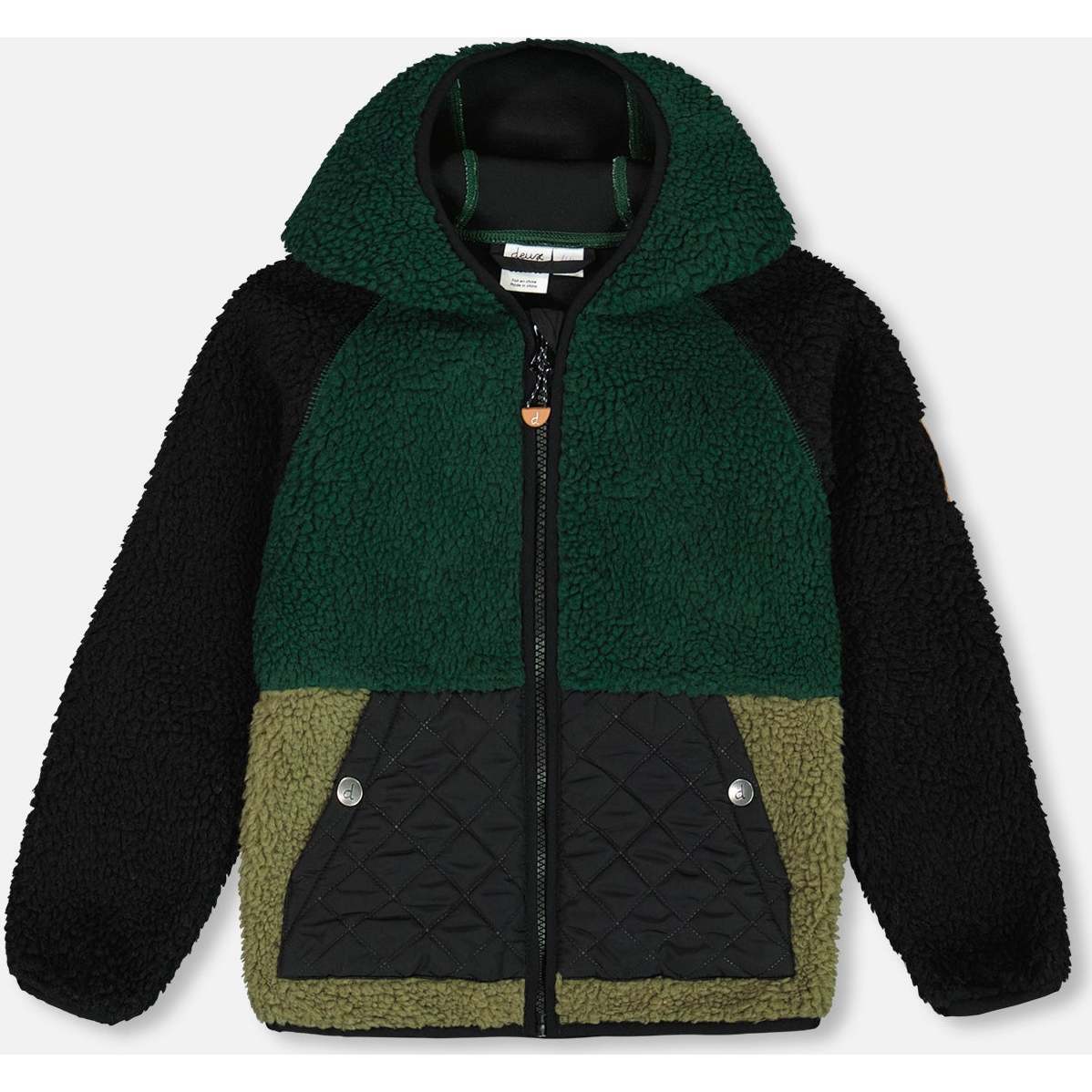 Sherpa Mid-Season Jacket, Black, Forest Green, And Olive - Jackets - 1