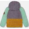 Sherpa Mid-Season Jacket, Lilac, Pale Turquoise, And Yellow - Jackets - 3