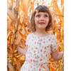 Seersucker Jumpsuit With Cut Outs, Pink Flowers On Cream Background - Rompers - 3