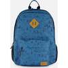 School Bag, Blue Camping Print - Backpacks - 1 - thumbnail