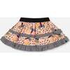 Ruffle Skirt, Black And Pink Butterflies - Skirts - 1 - thumbnail