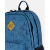 School Bag, Blue Camping Print - Backpacks - 3