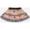 Ruffle Skirt, Black And Pink Butterflies - Skirts - 4