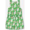 Romper With Frills, Green With White And Pink Bird - Rompers - 5