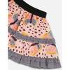 Ruffle Skirt, Black And Pink Butterflies - Skirts - 5
