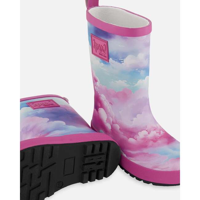 Rain Boots, Multicolored And Vibrant Pink Background - Rain Boots - 3