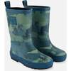 Rain Boots, Forest Green With Black Pines - Rain Boots - 1 - thumbnail