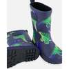 Rain Boots, Blue And Green Dino On Navy - Rain Boots - 3