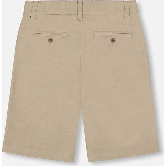 Slant Pocket Bermuda Shorts, Light Taupe - Shorts - 4