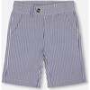 Slant Pocket Bermuda Shorts, Cream Striped Blue - Shorts - 1 - thumbnail