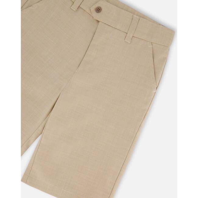 Slant Pocket Bermuda Shorts, Light Taupe - Shorts - 5