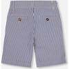 Slant Pocket Bermuda Shorts, Cream Striped Blue - Shorts - 2