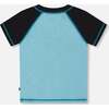 Short Sleeve Rashguard, Light Blue And Black - Rash Guards - 4