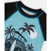 Short Sleeve Rashguard, Light Blue And Black - Rash Guards - 5