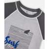 Short Sleeve Rashguard, Dark And Light Gray - Rash Guards - 5