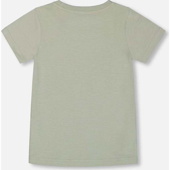 Short Sleeve Organic Cotton Graphic Tee, Sage And Multi - T-Shirts - 3