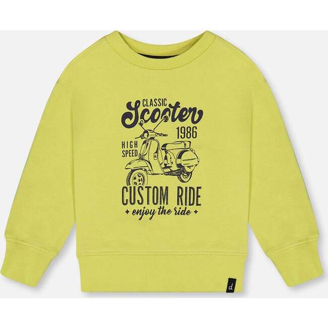 Pullover Graphic Sweatshirt, Lime Green