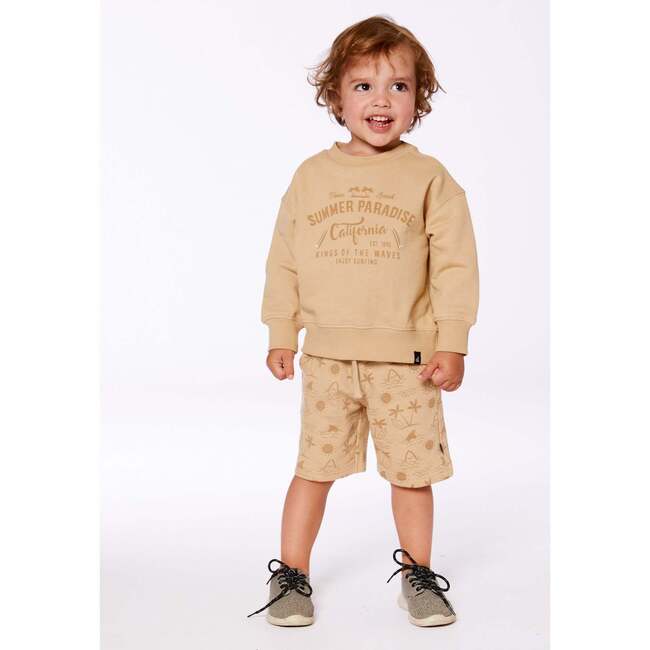 Pullover Graphic Sweatshirt, Beige - Sweatshirts - 2