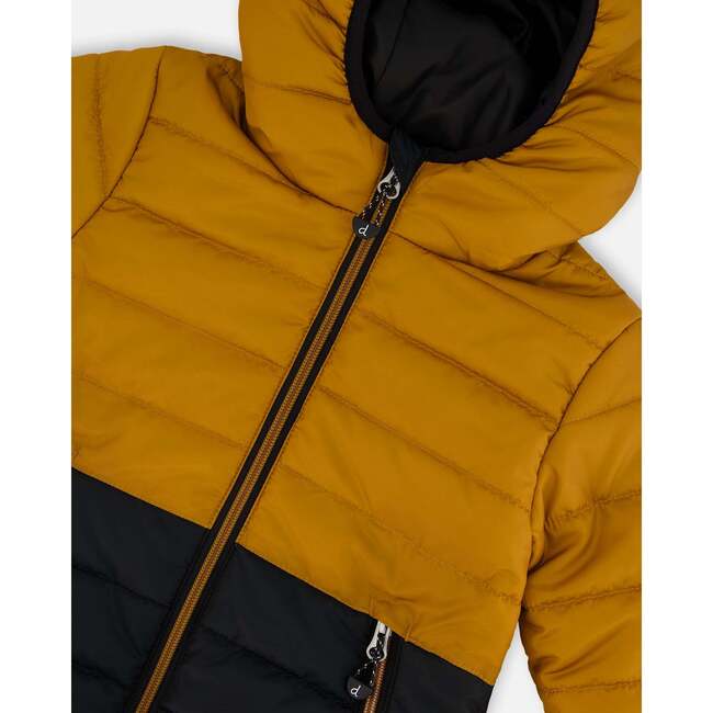 Quilted Mid-Season Jacket, Brown And Black - Jackets - 4