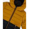Quilted Mid-Season Jacket, Brown And Black - Jackets - 4