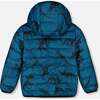 Quilted Mid-Season Jacket, Blue And Gray - Jackets - 3