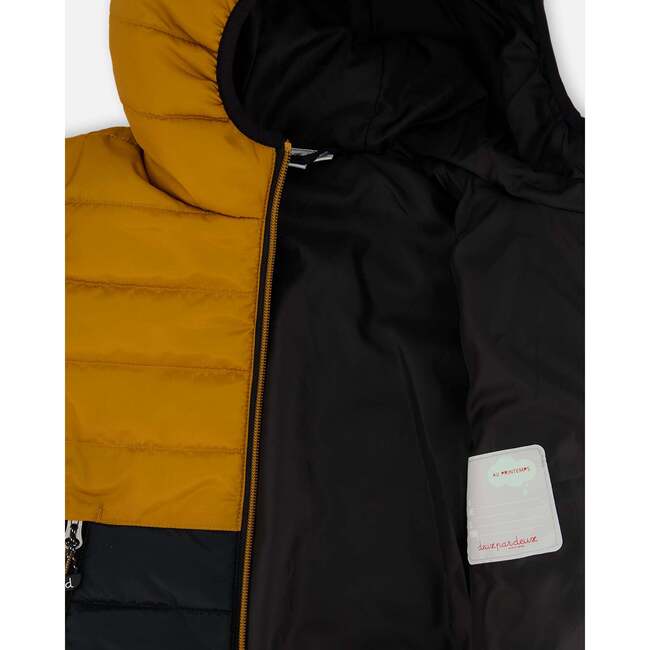 Quilted Mid-Season Jacket, Brown And Black - Jackets - 5