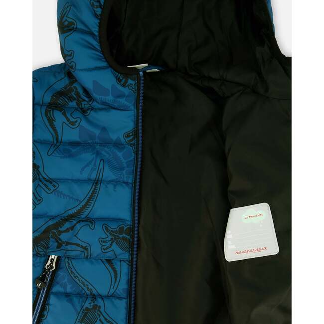 Quilted Mid-Season Jacket, Blue And Gray - Jackets - 5