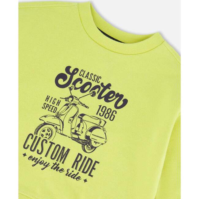 Pullover Graphic Sweatshirt, Lime Green - Sweatshirts - 5