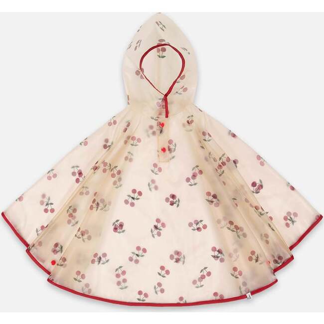 Printed Rain Cape, Red Cherry