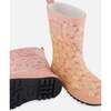 Printed Rain Boots, Small White Flowers On Pale Pink - Rain Boots - 3